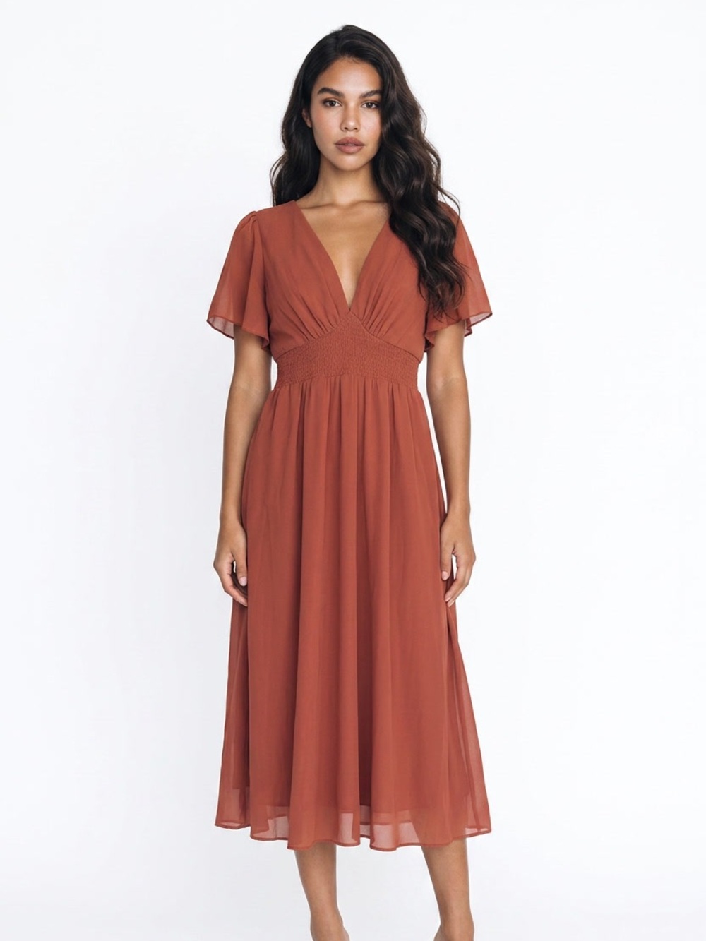 Baltic Born Women’s Rust “Sarah” midi dress - size small